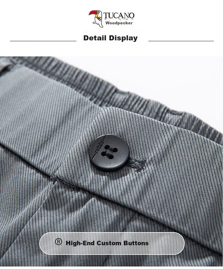 TUCANO Men's Casual Summer Thin Ice Silk Pants High-End Loose Straight Cool Business Trousers Gray 29 11