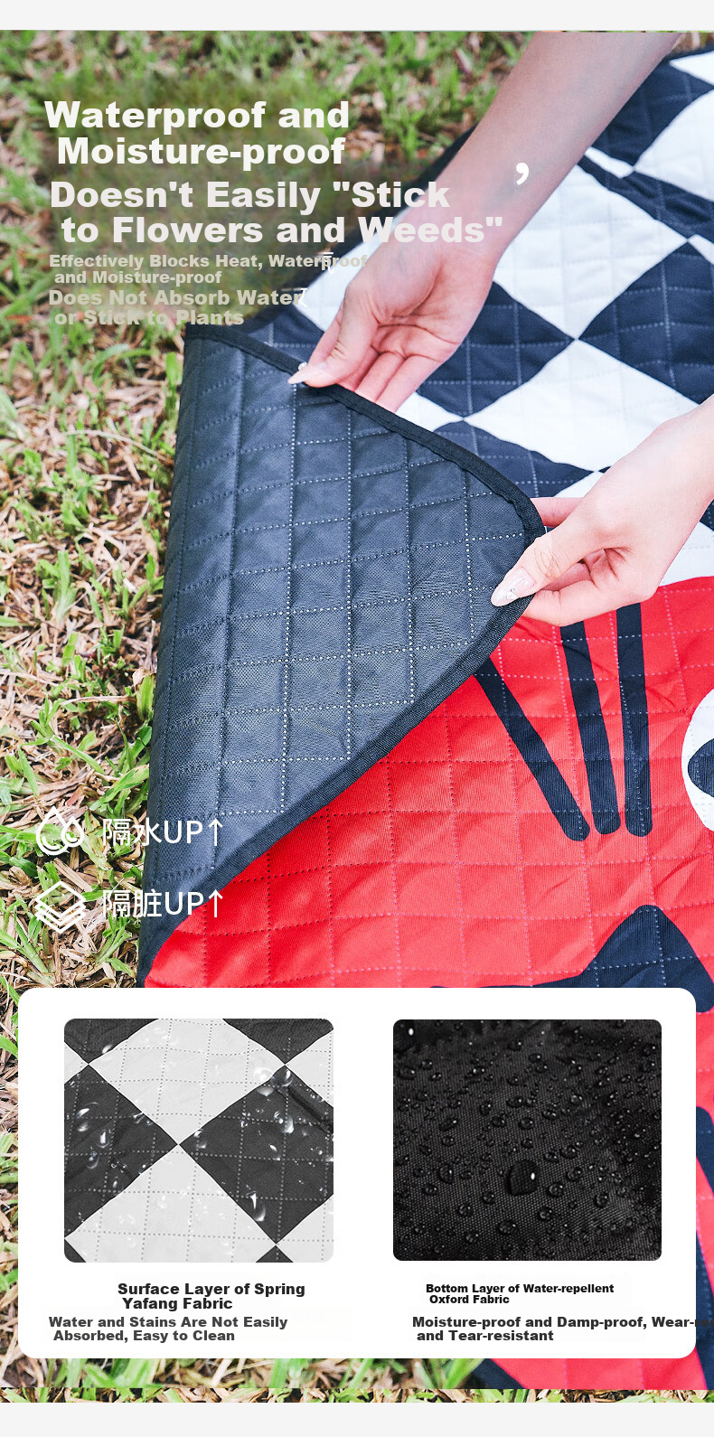 Openway Outdoor Waterproof Thickened Picnic Mat Tent Sleeping Pad Beach Seat Portable Carpet 6