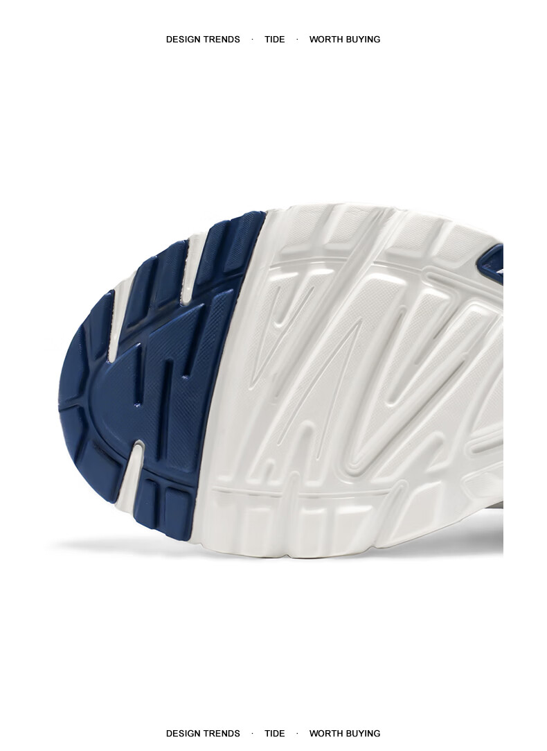Warrior Official Men's Summer Sports Shoes Mesh Breathable Running Shoes White Dark Blue Size 39 4