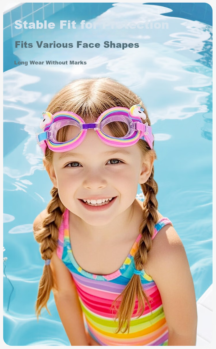 9i9 Kids Anti-Fog Swimming Goggles Professional Waterproof HD Diving Gear Shark Swim Cap Set Ages 2-10 F39 Blue 9