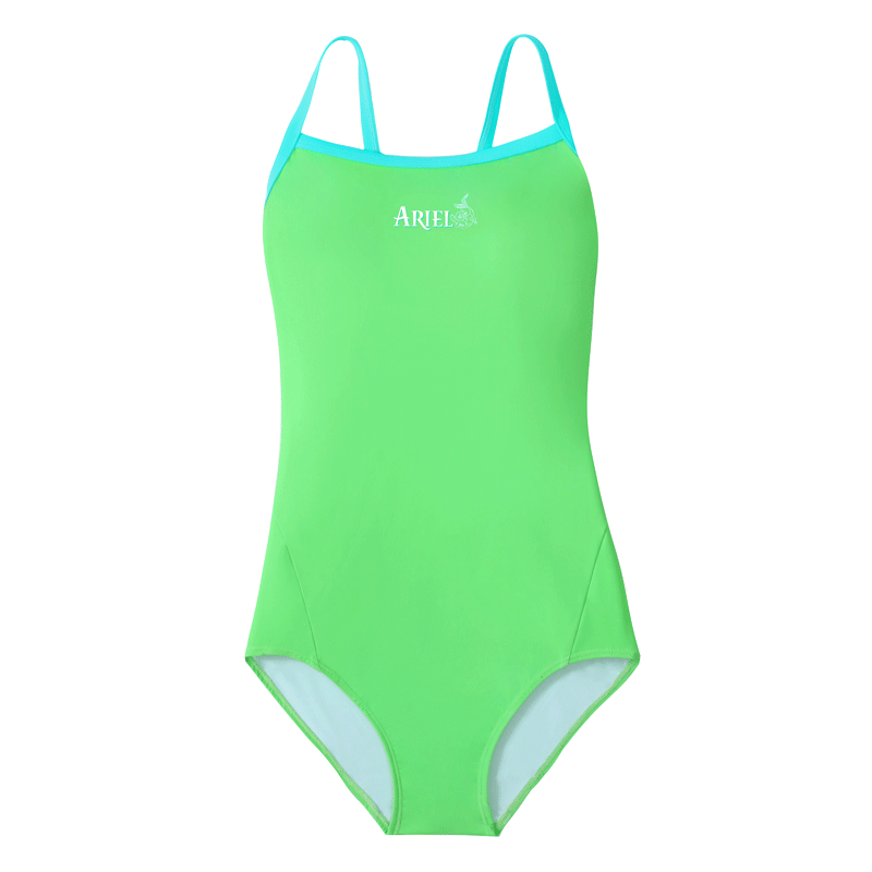 Disney Kids Girls One-Piece Professional Training Swimsuit D36673S2F Green Mermaid Princess Size 160