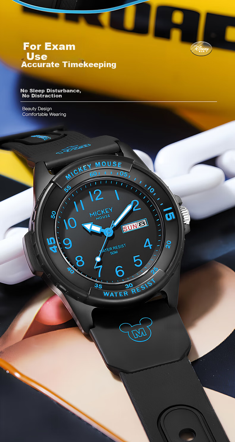 Disney Kids Waterproof Luminous Boys' Watch for Elementary to High School Students 2