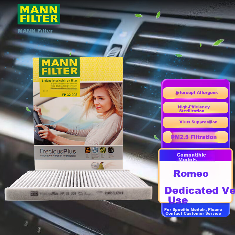 MANNFILTER FP32008 Multi-Effect Cabin Air Filter for Alfa Romeo Giulia/Stelvio/Maserati