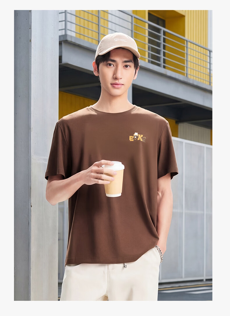 ERKE x Qizai Collaboration Summer Ice Feel Loose Fit Outdoor Sports Casual T-Shirt 8