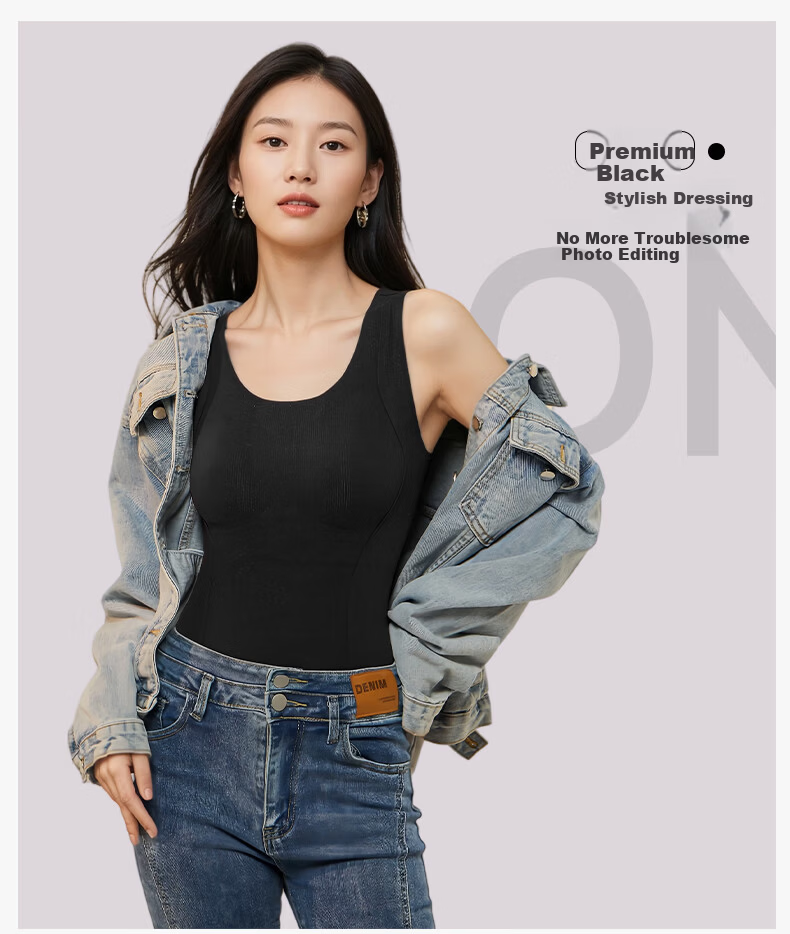 Herbal Original Padded Thermal Vest for Women Autumn Winter Double-Sided Fleece Slim Fit Outerwear Base Layer Shirt 14