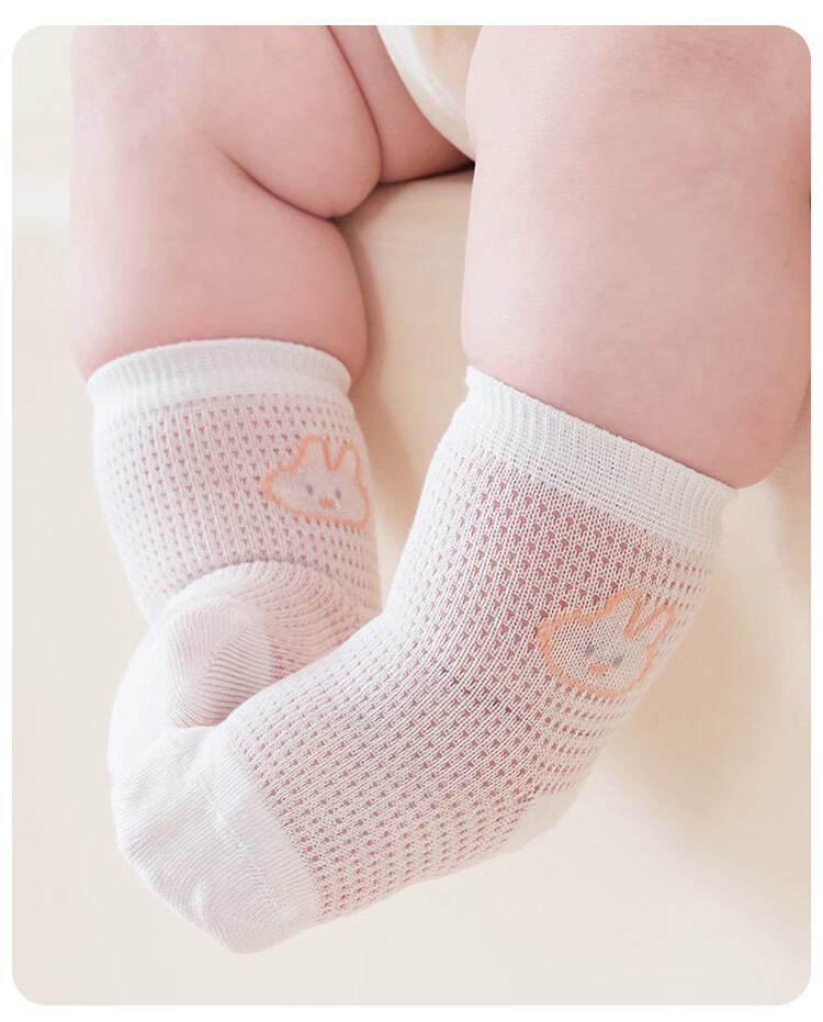 9i9 Baby Socks Summer Thin Mesh Socks Girls Socks Children Socks Newborn Combed Cotton Socks 3 Pairs Pink 1-3 Years 5