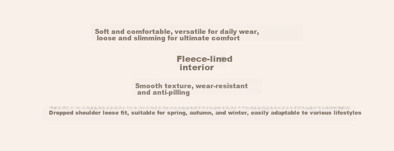 Baleno Women's Fleece Lined Hoodie Cardigan Jacket 2025 Autumn Winter New Loose Warm Top for Petite Women 2