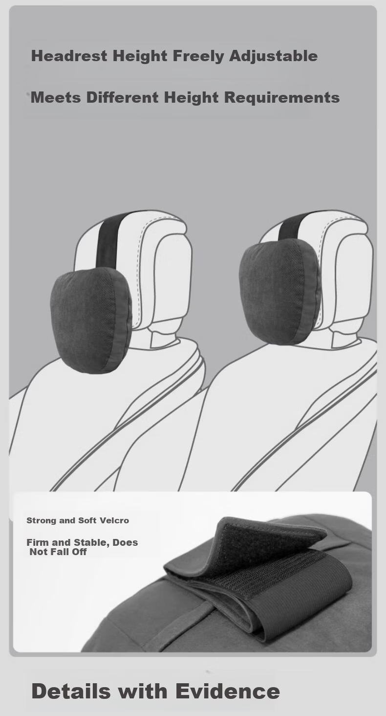 BIMLL Maybach Car Headrest Neck Pillow Suede Car Sports Seat Vertical Strap Integrated Seat 6