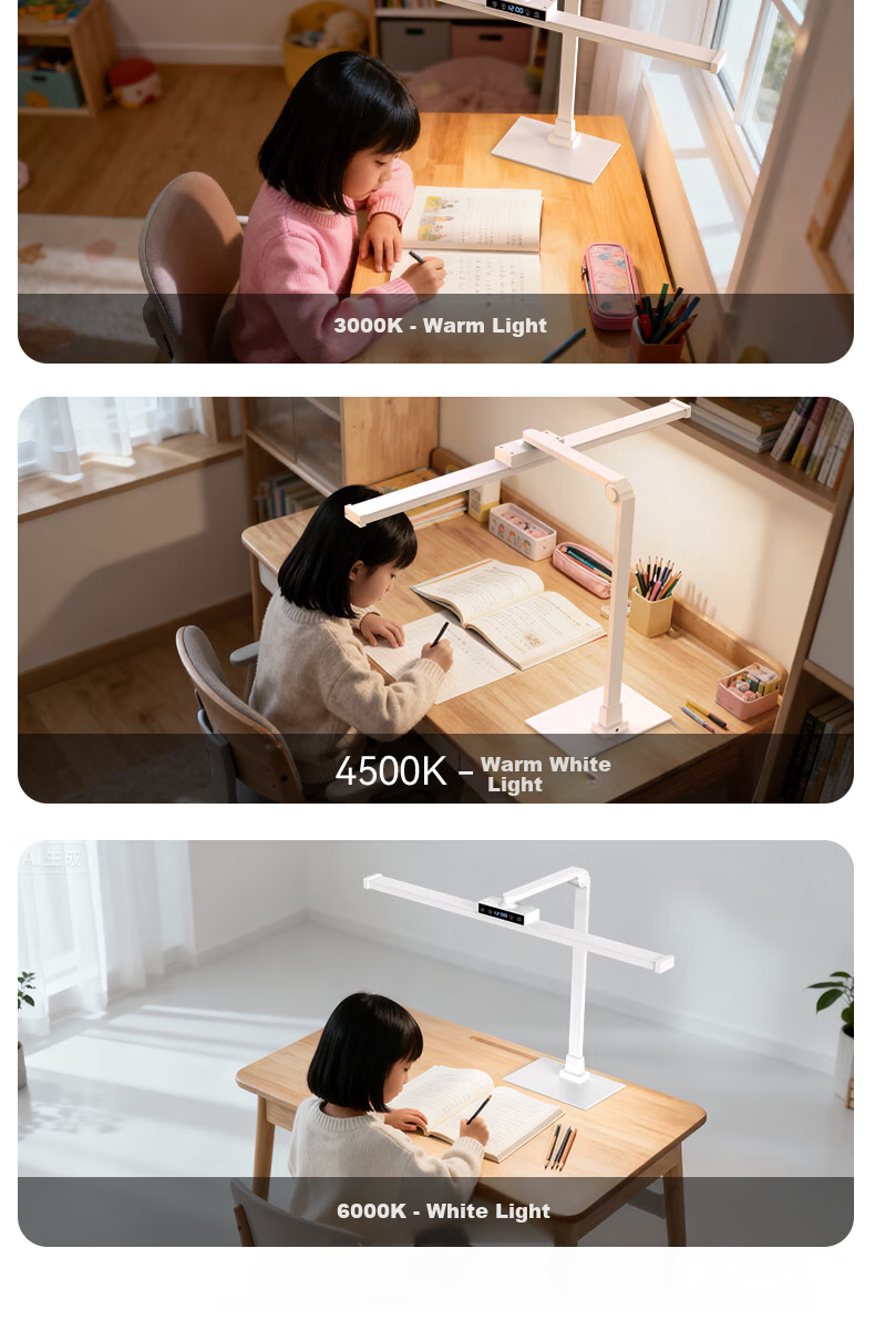 Boraer National AA Grade Desk Lamp Eye Protection Study Reading Lamp Children's Student Dedicated Desk Writing Large Road Lamp Clock Eye Protection Lamp 12