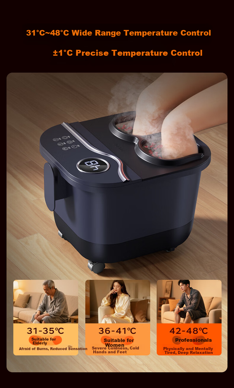 SUPOR Foot Bath Bucket, Electric Foot Soaking Basin with Constant Temperature Heating, Fully Automatic Massage, 2025 Over-Knee Deep Bucket, Women's Special Practical Birthday Gift for Parents And Elders 10