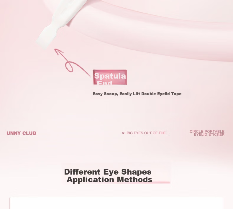 Unny Club Donut Double Eyelid Tape M-Shaped 150pcs Invisible Transparent Triangular Natural Seamless Eyelid Shaping for Women 22