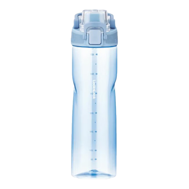 LOCK&LOCK Plastic Sports Water Bottle with Handle, Portable Summer Water Cup for Men And Women, 700ML Light Blue