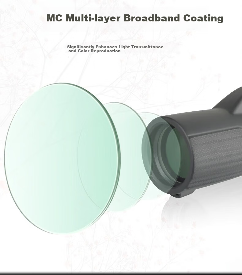BOSMA Focus 10-20x50M Monocular Telescope High-Definition High-Power Low-Light Night Vision Outdoor Concert Travel Viewing 10