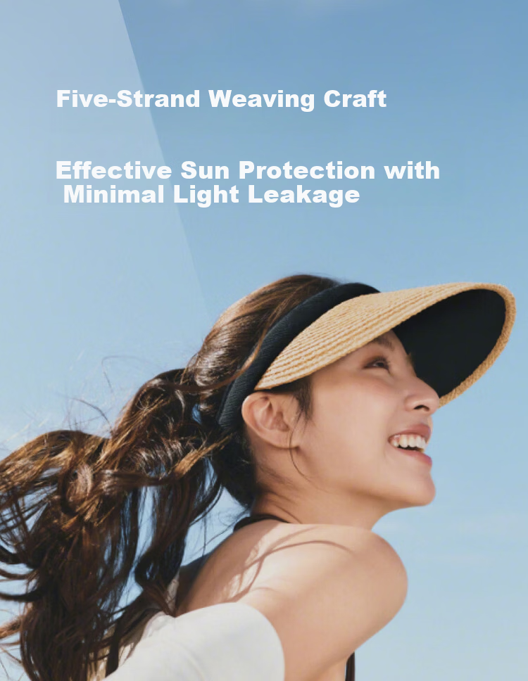 Beneunder Sun Hat Straw Hat UV Protection Women's Sunshade Hat Open Top Hat Black Coating BM562 Oak Brown 4