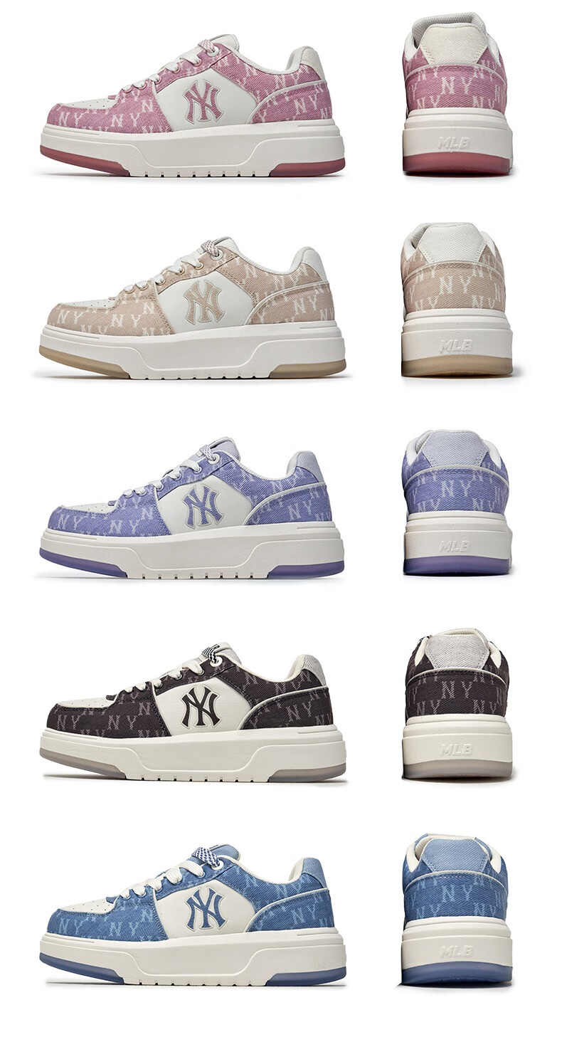 MLB Unisex Couple Thick Sole Printed Vintage Style Sneakers 3ASXM016N-50BKS-230 Birthday Gift 10