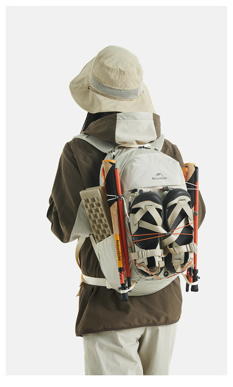 Naturehike Nuokelongwa Base 20L Lightweight Hiking Backpack Unisex Outdoor Mountaineering Travel Casual Double Shoulder Bag 18