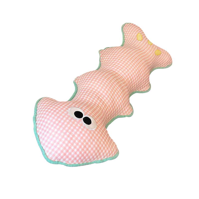 Beishangxing Large Fishbone Body Pillow Plush Doll Long Bolster Stuffed Toy Removable Washable Birthday Gift for Boys and Girls Children’s Day