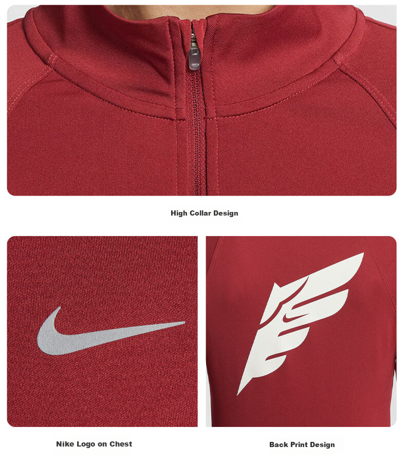 Nike Women's Spring Autumn Sweatshirt Casual Versatile Commuter Jacket IQ3831-613 Rose Red L 5