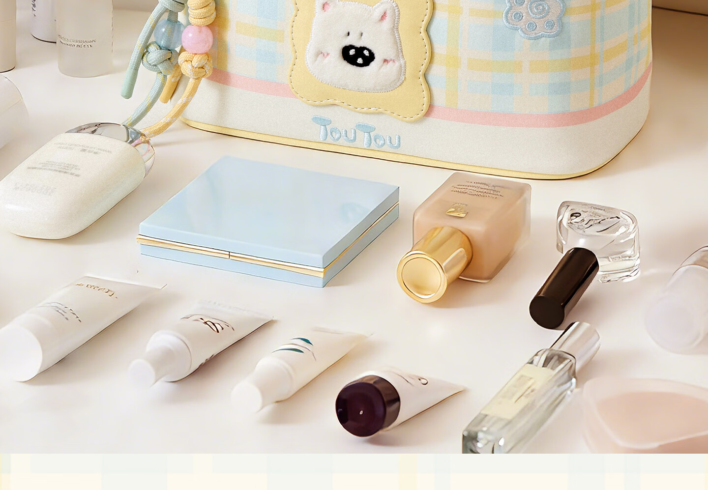 Toutou 2026 New West Highland Makeup Bag Large Capacity Portable Toiletry Bag Cosmetic Storage Bag Qixi Birthday Gift 8