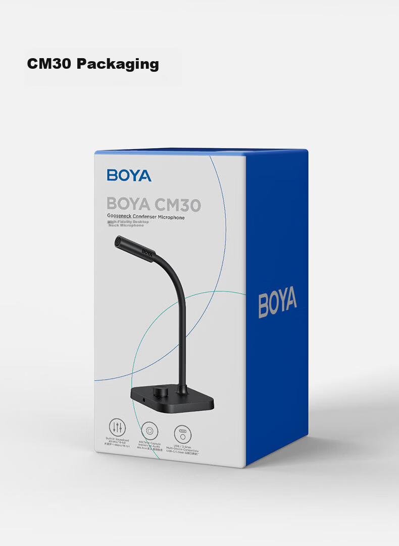 BOYA CM40 Desktop USB Condenser Microphone for PC Laptop, Noise-Cancelling Mic for Video Conferencing, Gaming, Live Streaming, Recording, and Voiceover 12