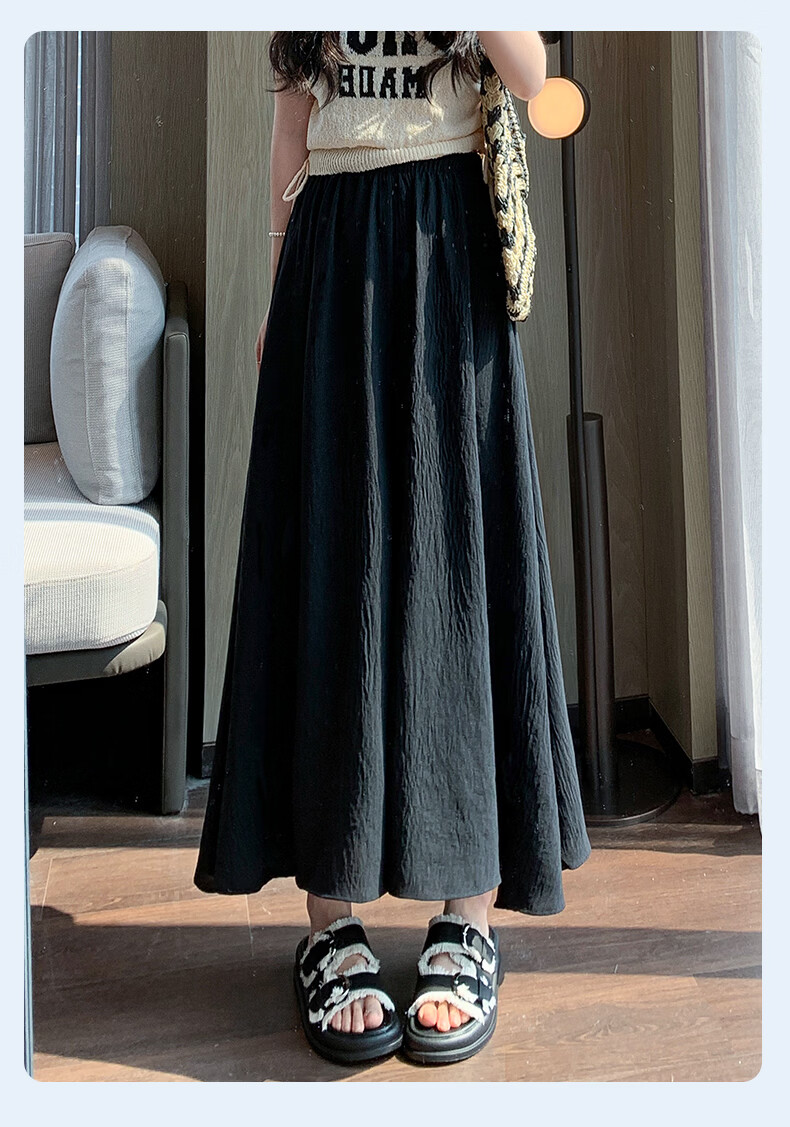 Borui Ice Silk Wide-Leg Pants Women's Summer Thin 2026 New Skirt Pants Textured Milk Fabric Yamamoto Chiffon Trousers 17