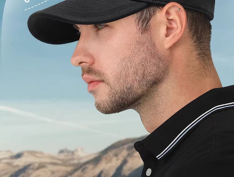 Miiow Men's Adjustable Back Closure Flat Top Outdoor Baseball Cap Sun Hat Black 14