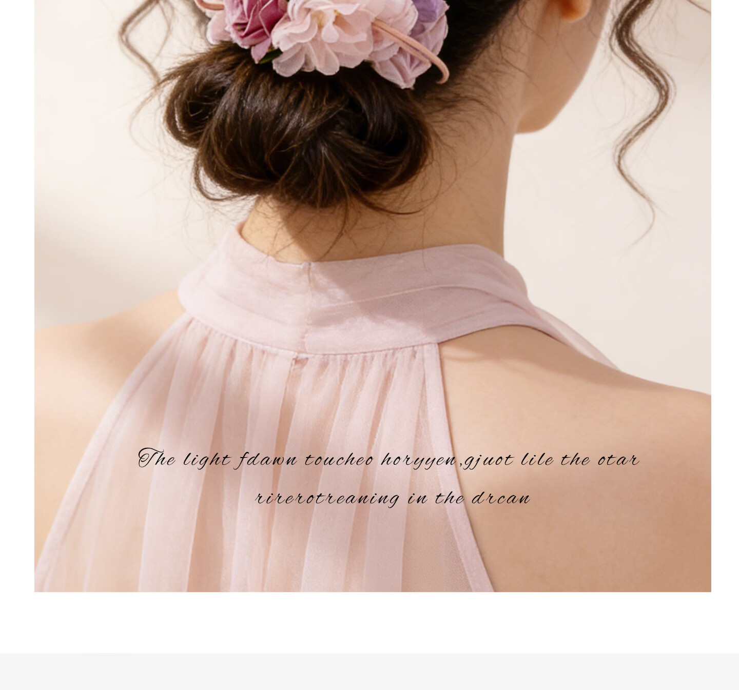 Qlady Summer Butterfly Peony Hair Scrunchie High-End Hair Tie Hair Accessory 2026 New Birthday Gift 4