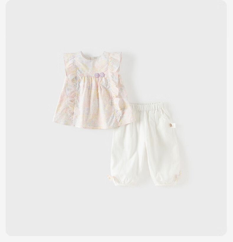 DAVE & BELLA Girls' Summer 9/10 Pants Set Baby Two-Piece Printed Top 17