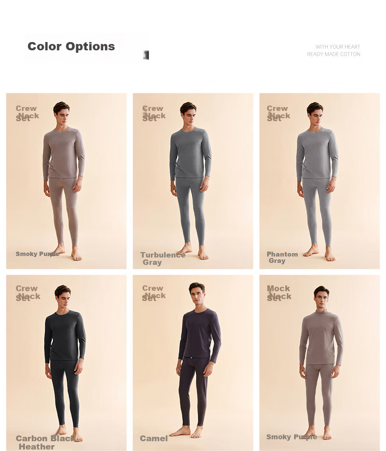 Three-Needle Thermal Underwear Men Xinjiang Long-Staple Cotton Men's Autumn Shirt and Pants Fleece Basic Base Layer Cotton Sweater Women's Couple Set 16