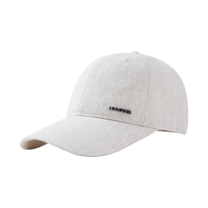 Hengyuanxiang Linen Baseball Cap Men's Summer Long Brim Thin Breathable Sunshade Large Head Grandpa Duckbill Hat Father's Day Gift