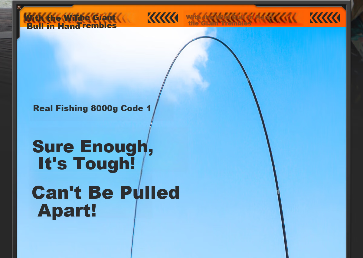Chuanze Man Niu Giant Fishing Rod Hand Rod Sturgeon Ultra-Hard Heavy Duty Big Fish Rod Tai Fishing Rod 100kg Giant Rod 8.1m 6