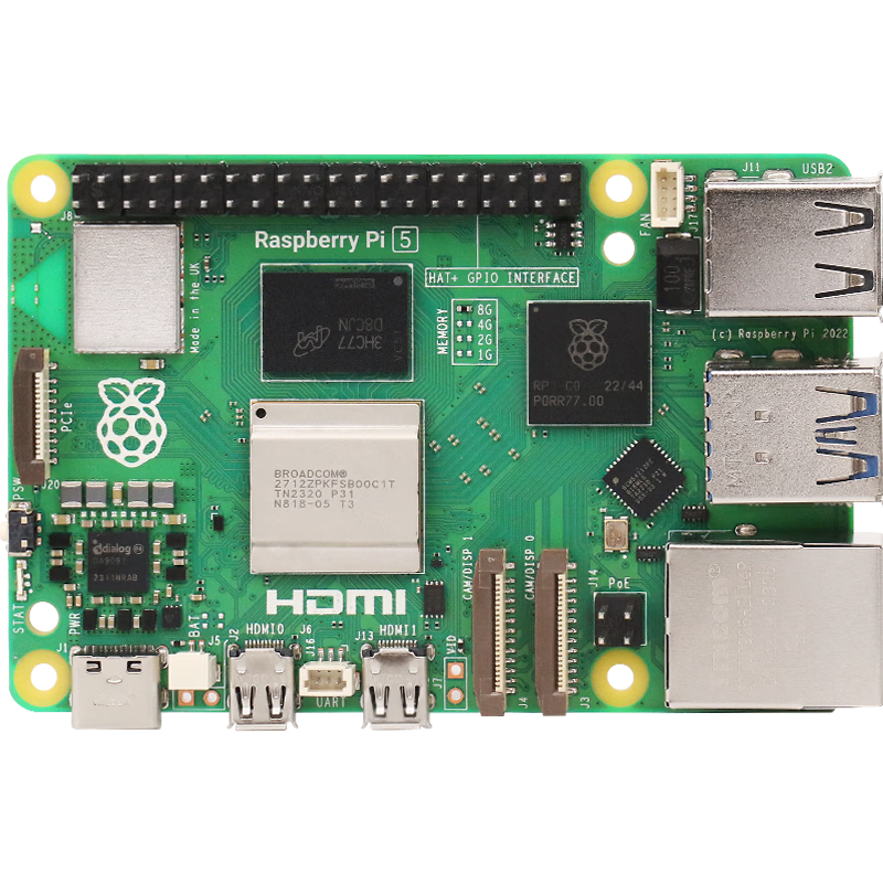 Raspberry Pi 5 Official Original Development Board 5th Generation Mainboard LINUX Kit Computer AI Programming 4GB Mainboard Visual Development Kit (8GB)