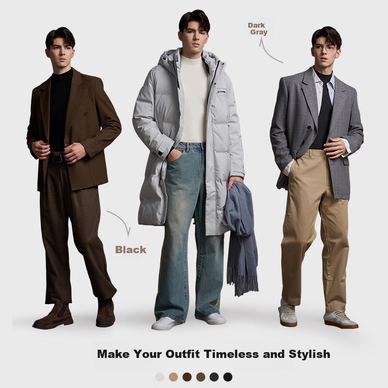Borui Men's Autumn Thermal Shirt Single Piece Antibacterial Warm Underwear Mid-Neck Base Layer Camellia Oil Moisturizing Half Turtleneck