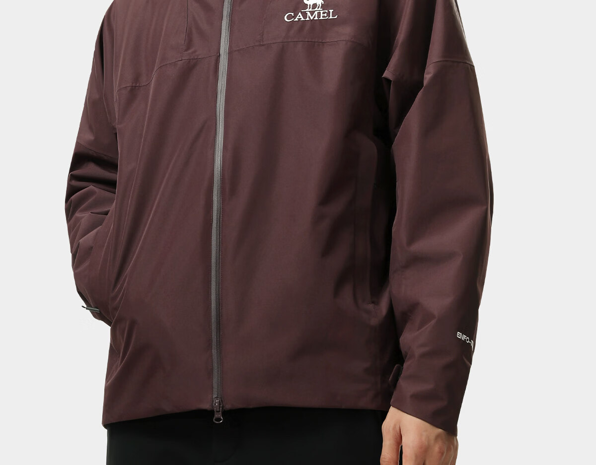 CAMEL [Wang Junkai's Choice], Outdoor Rain God Windbreaker Jacket for Men And Women, Hard Shell, Heavy Rain Level Windproof Waterproof Coat 15
