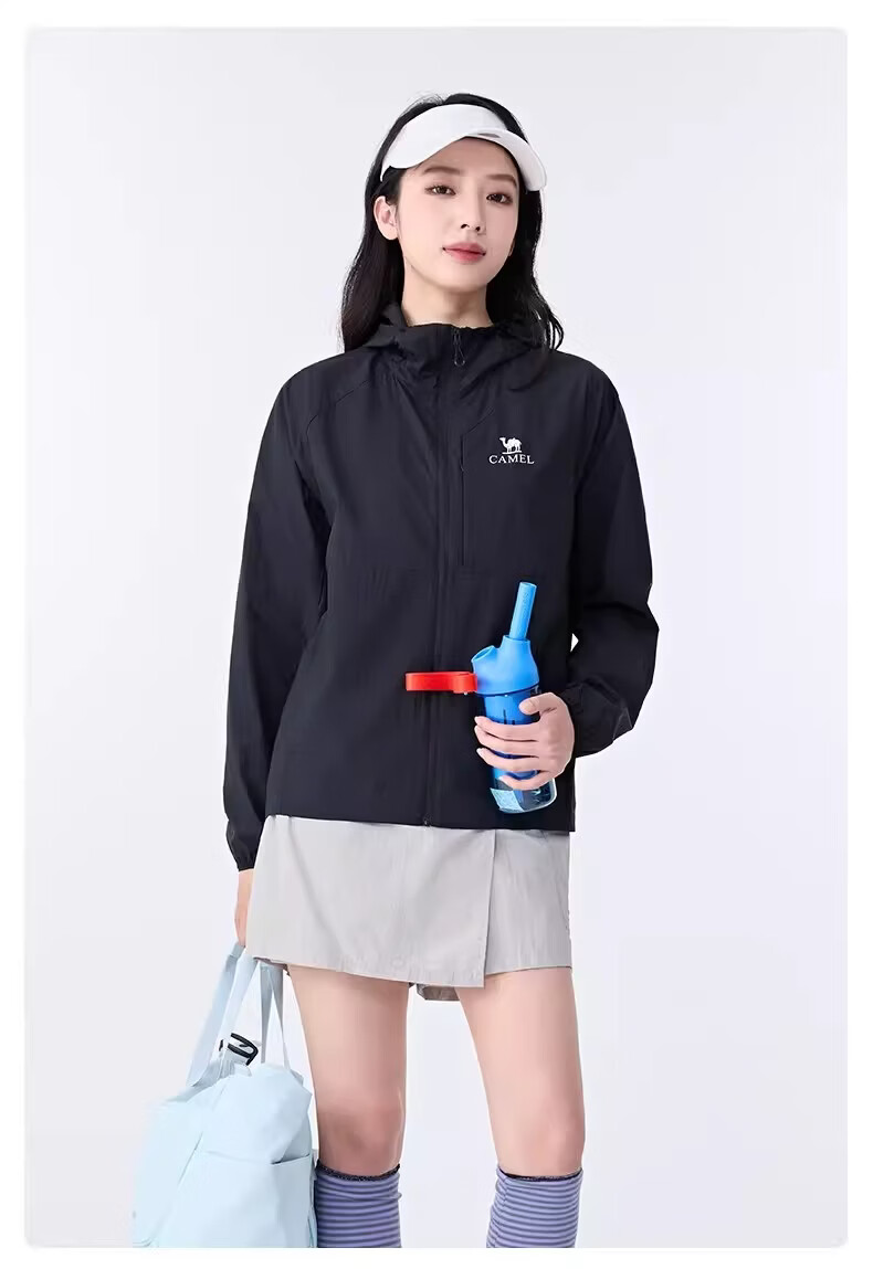 CAMEL Outdoor Original Yarn Sunscreen Jacket Women 26 Spring Summer New High Breathability Water-Repellent Durable Lightweight Coat Unisex 9001 32