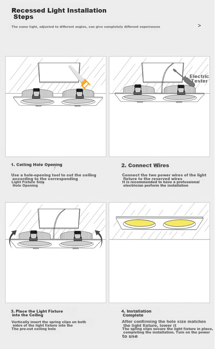 CARE LED Dual-Head Grid Downlight 22x12cm 16W Cool White Corridor Grid Ceiling Minimalist Downlight Black Housing 7