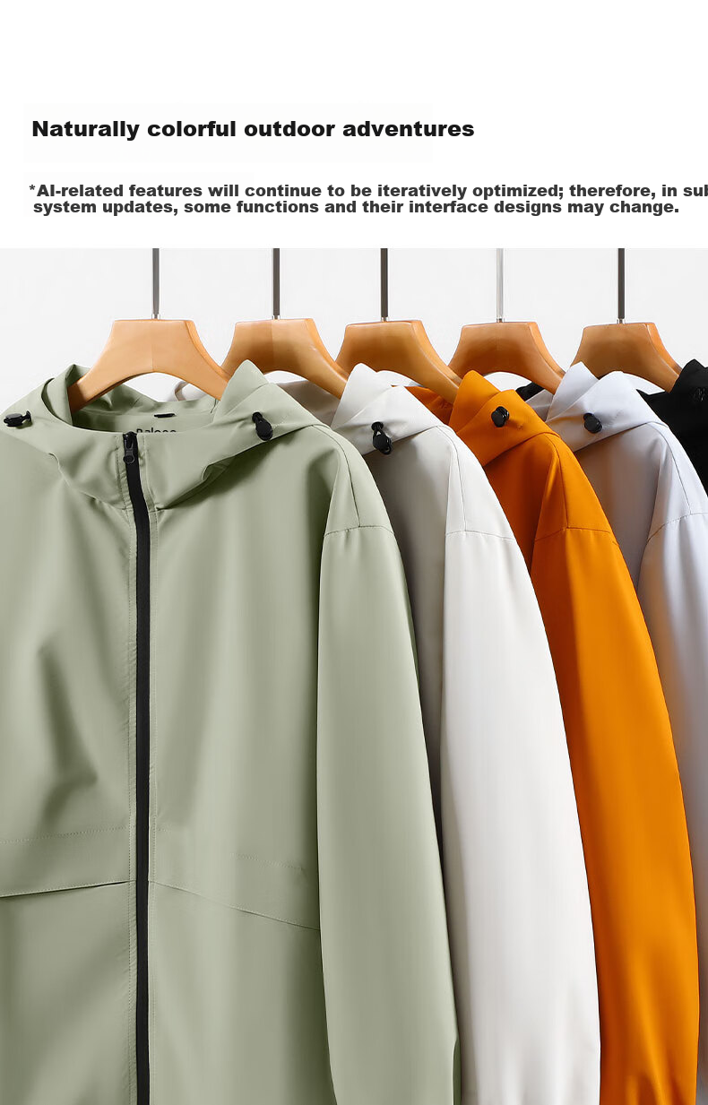 Baleno Men's Autumn Outdoor Windproof Waterproof Durable Sports Casual Hooded Jacket 7