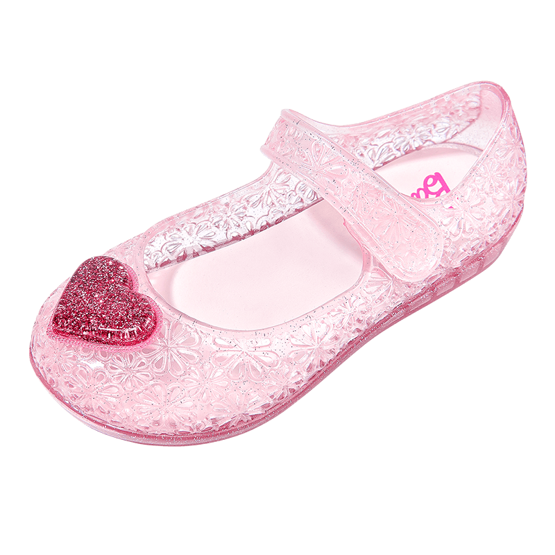 Barbie Girls Summer Closed-Toe Sandals Fashion Crystal Outdoor Jelly Shoes DA7250 Size 27 Pink