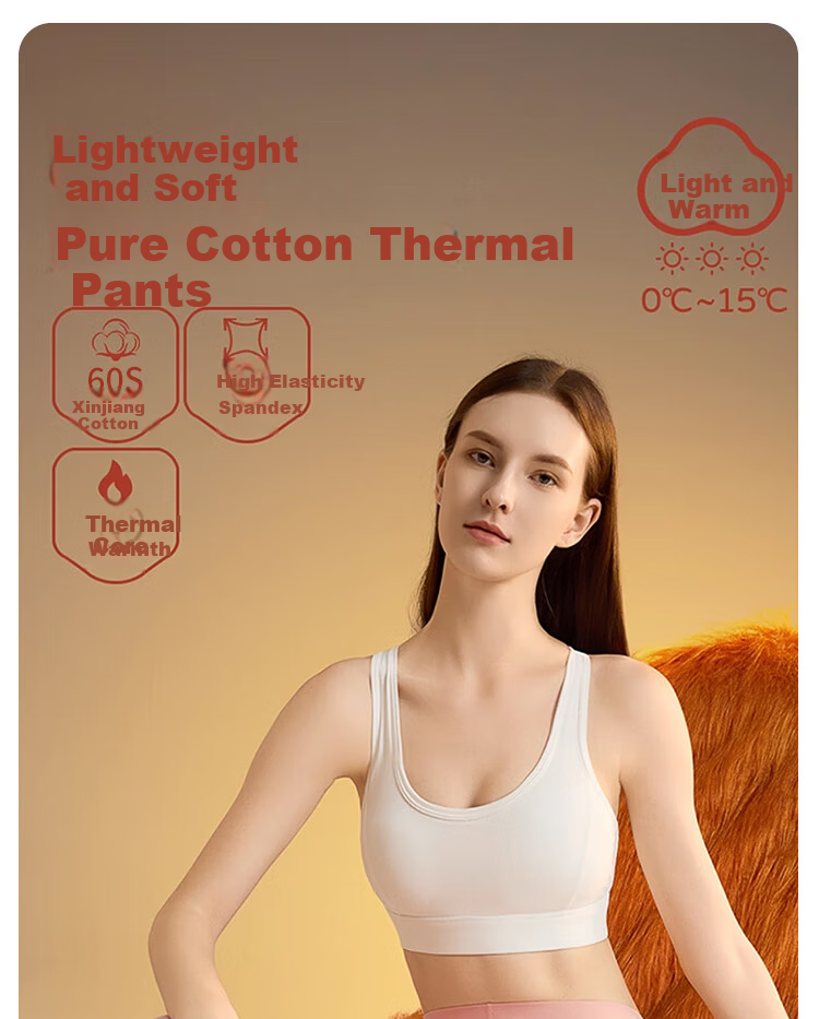 Yalu 100% Cotton Anti-Mite Anti-Static Men's Thermal Long Johns Thin Winter Warm Cotton Antibacterial Underwear 3