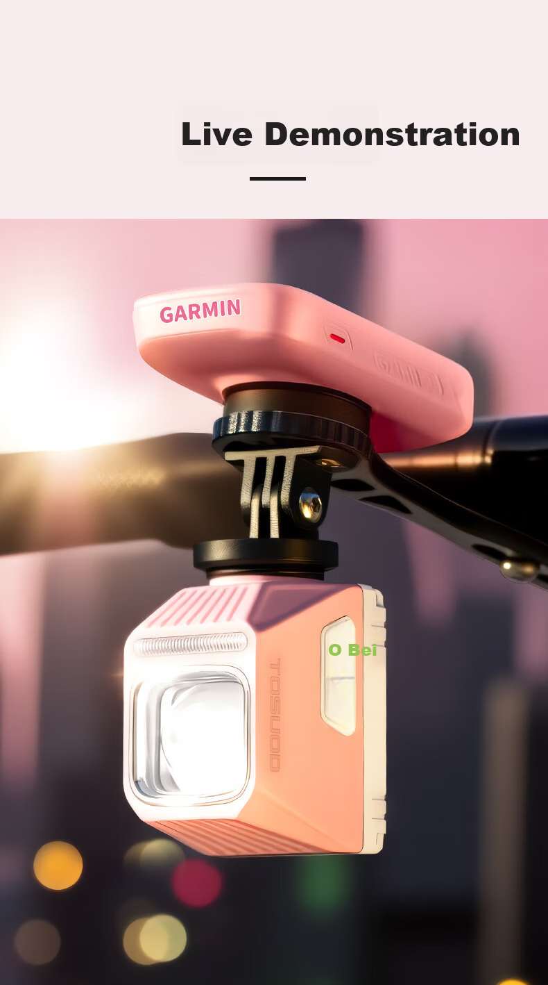 Captain Tas 2000 Lumen Cutoff Line Design Quick Release Quick Charge Long Battery Life High Brightness Night Cycling Light 12