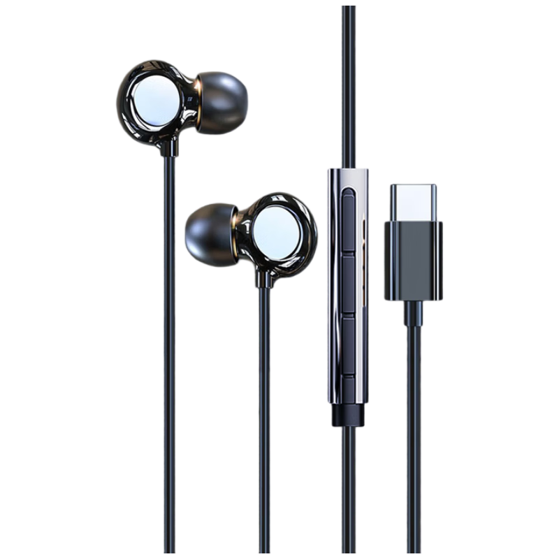 EZHK High-End Ceramic Wired Noise-Cancelling In-Ear Earphones 2026 New Model K-Song High-Quality Sound Type-C for Music, Sleep, Running