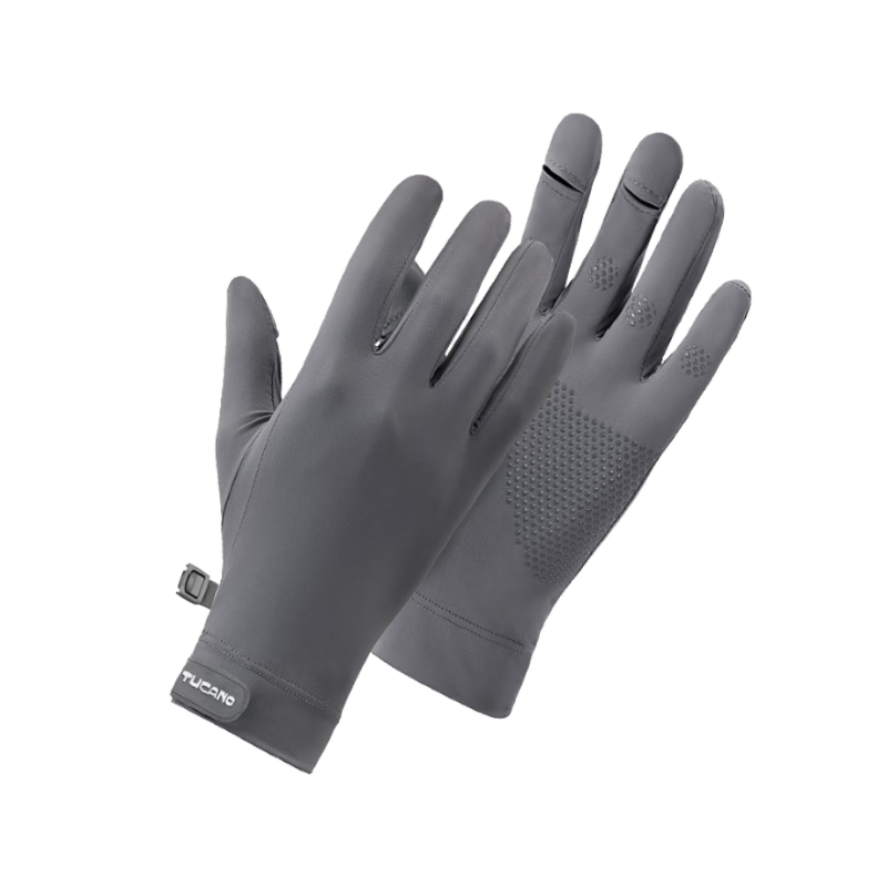 RED DRAGONFLY Summer Thin Sunscreen Gloves for Men, Fingerless Touchscreen Ice Silk Gloves for Driving, Cycling, Anti-Slip, UV Protection for Women