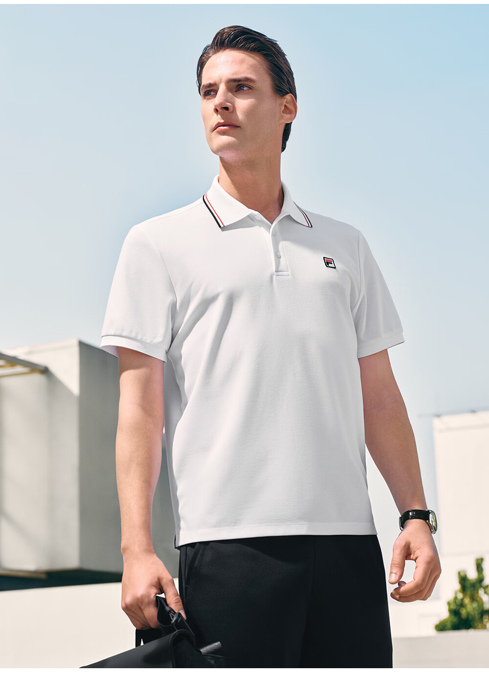 FILA Official Men's Knitted Short Sleeve Polo Shirt 2026 Summer Casual Comfortable Cooling Top 15
