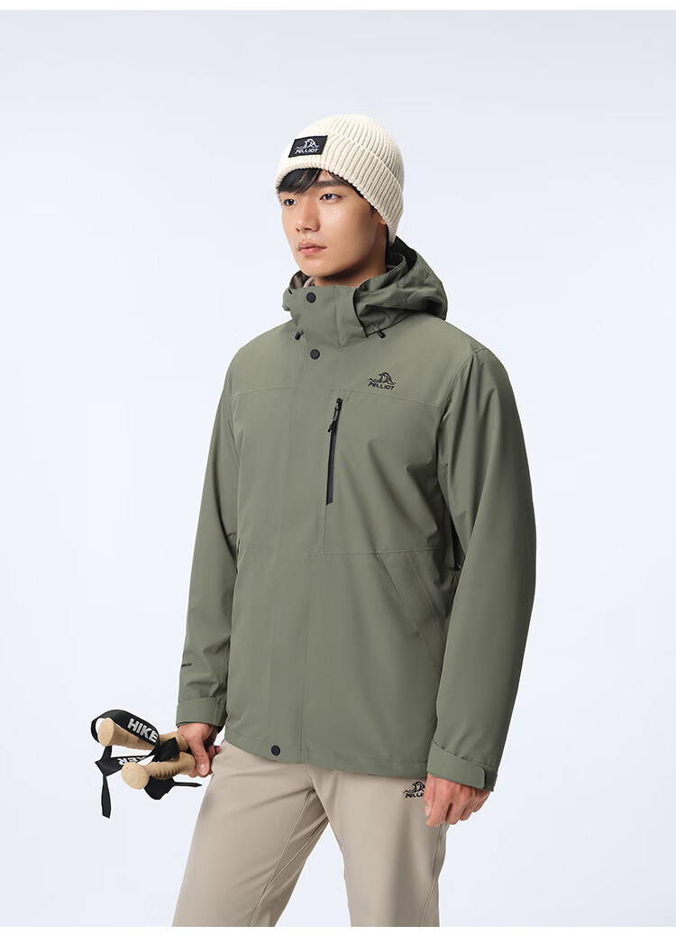 Pelliot Mountain Classic 3.0 3-in-1 Waterproof Jacket Spring Autumn Unisex Warm Coat 125301055 Purple L 24