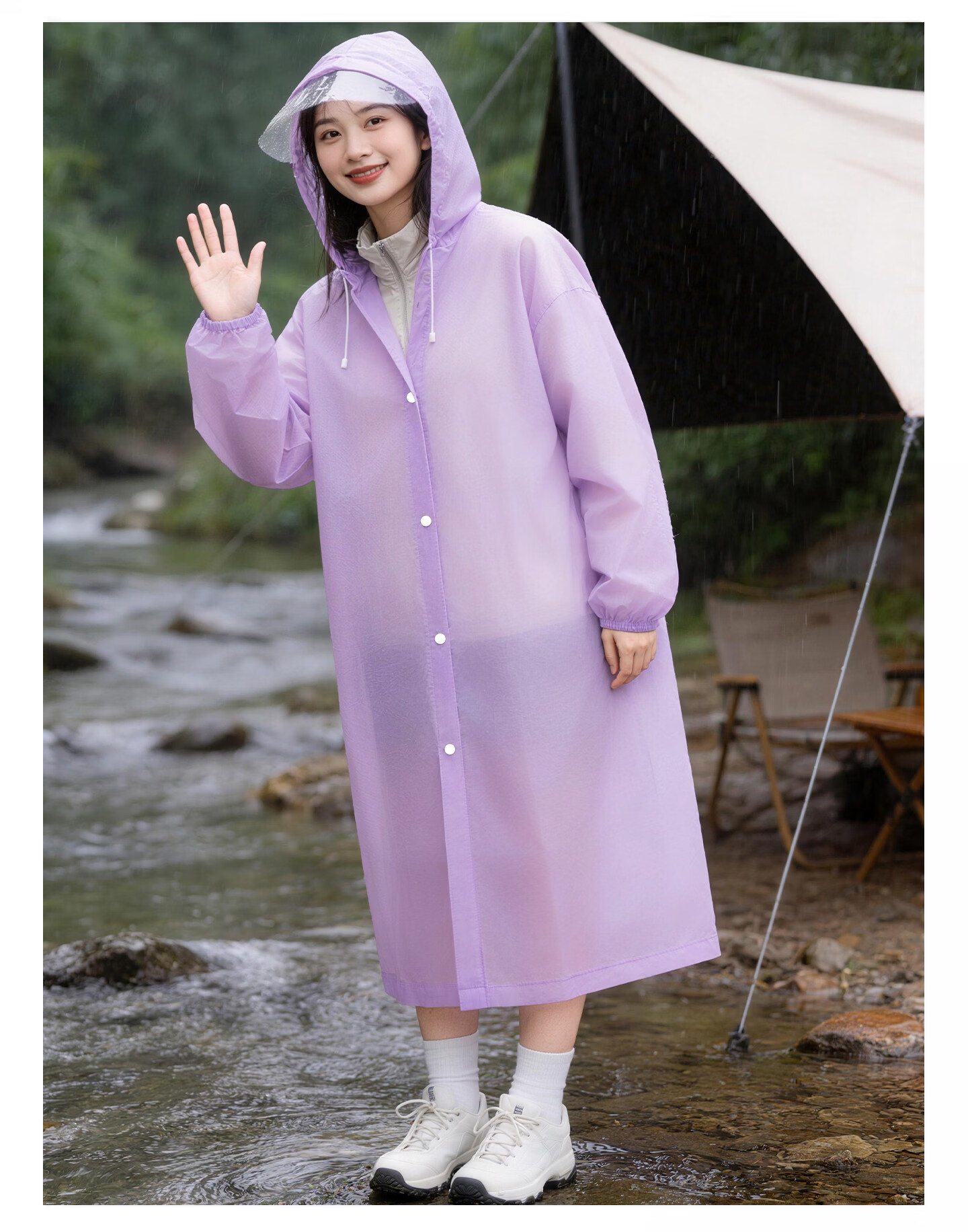 AIKANGNI Disposable Raincoat, Thickened for Heavy Rain Protection, Full Body Coverage for Adults, Suitable for Electric Bikes, Stylish Design, Bangni Playground 23