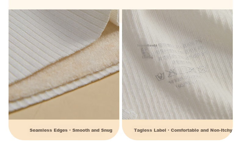 DUOQINGMAO Thermal Underwear 2025 Autumn Winter New Silk Cashmere 10A Antibacterial Slim Fit Waist Enhancing Champagne 2XL 45