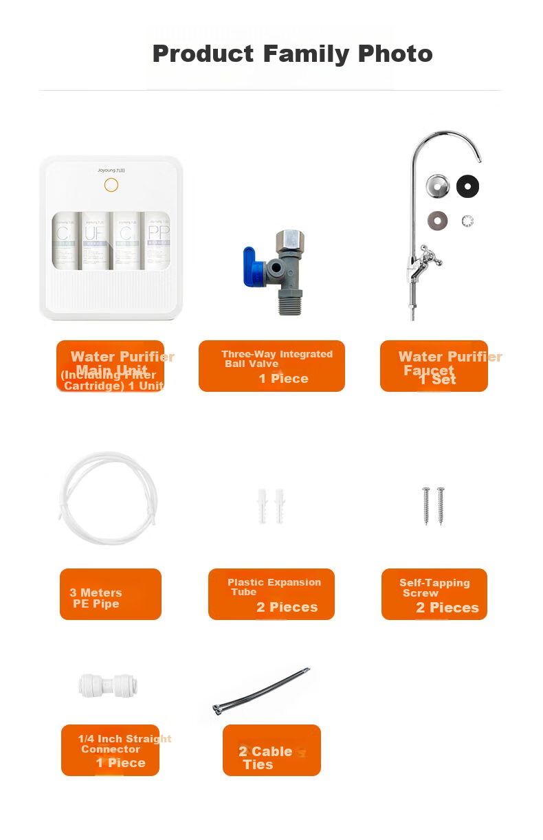 Joyoung JYW-RC159 Under-Sink Mineral Water Purifier Home Kitchen Direct Drinking Tap Water Pre-Filter Ultrafiltration Four-Layer Filtration Self-Installation 9