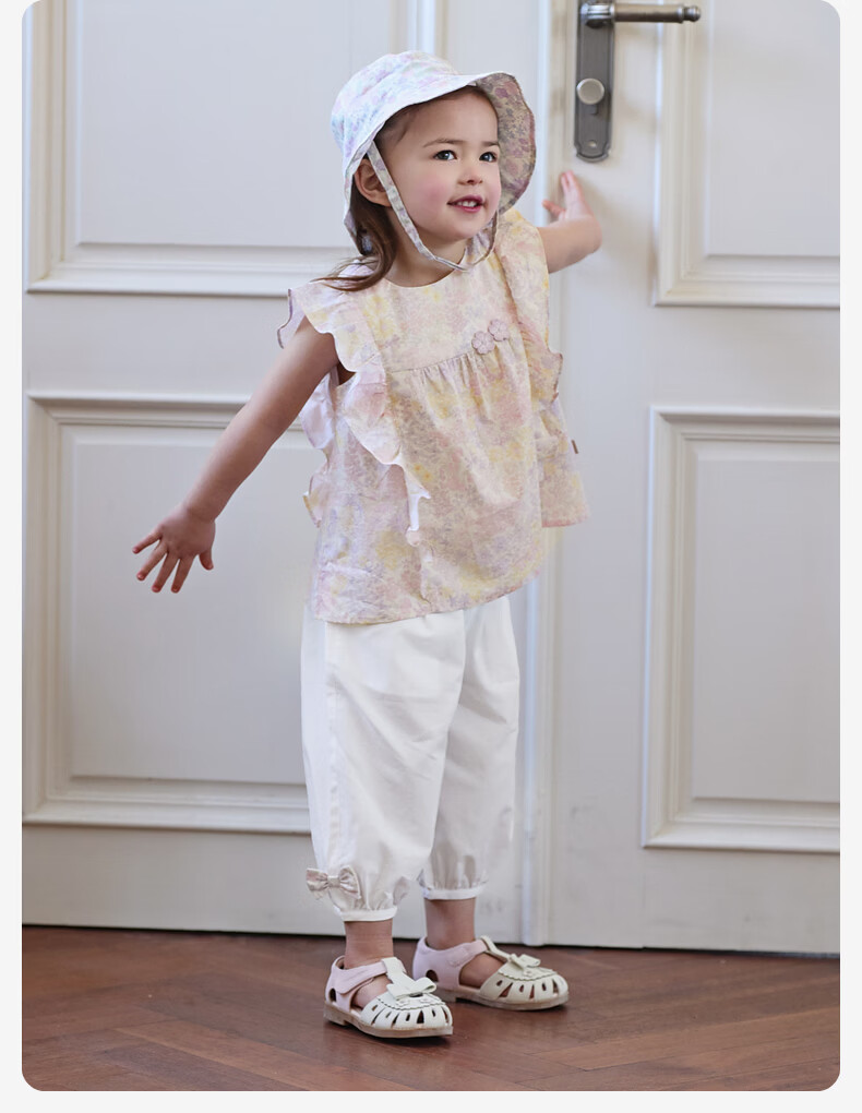 DAVE & BELLA Girls' Summer 9/10 Pants Set Baby Two-Piece Printed Top 14