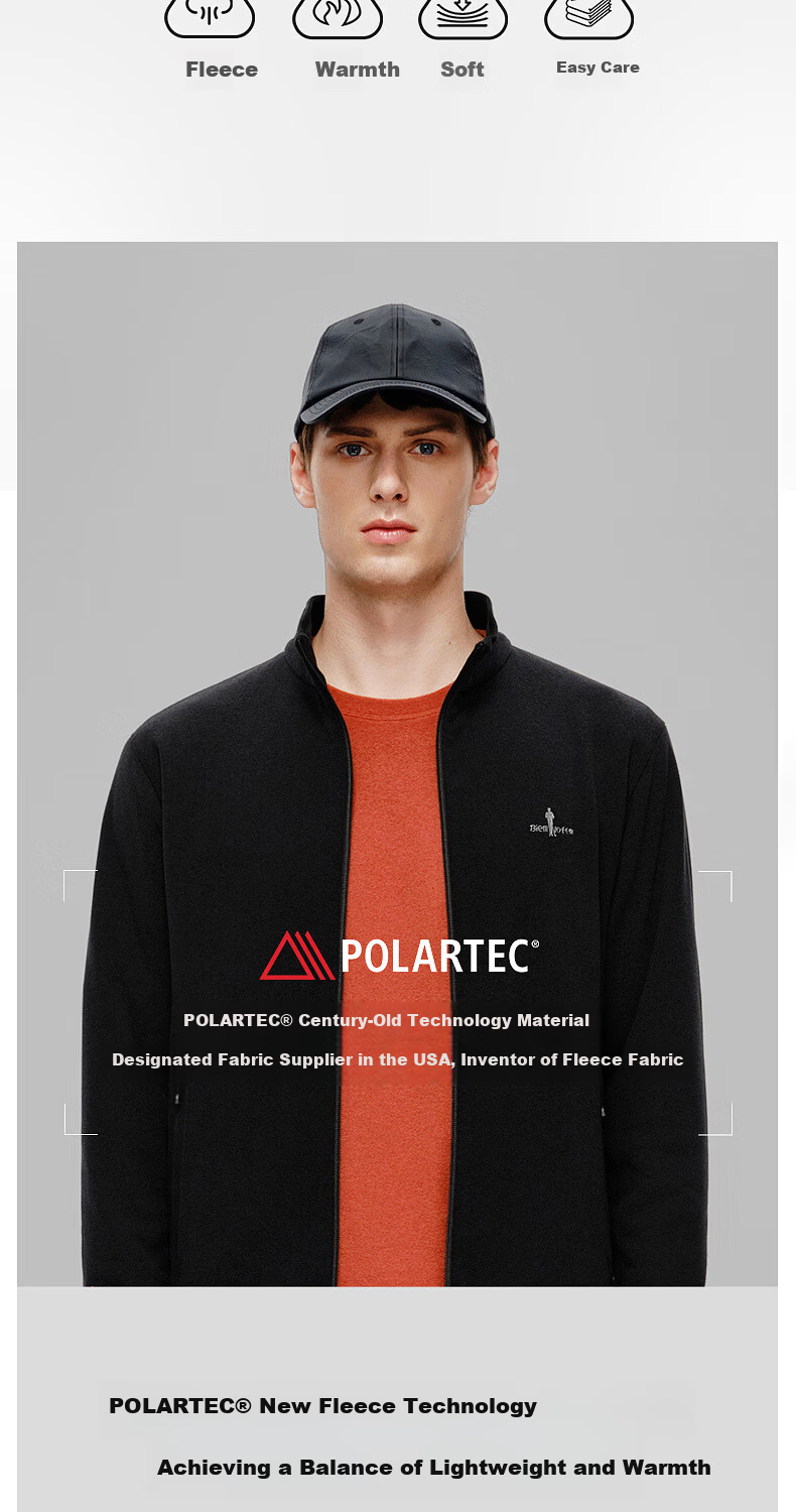 Biyinlefen POLARTEC Fleece New Technology 2025 Autumn Winter Men's Outdoor Stand Collar Knitted Jacket 3