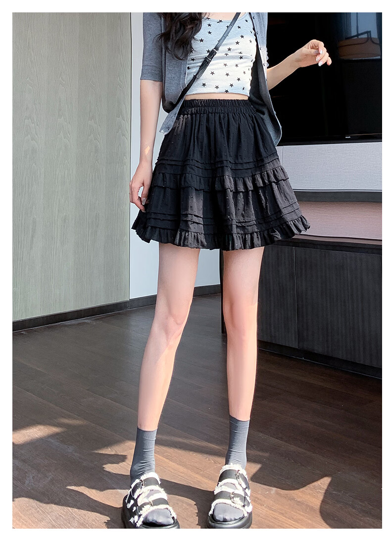 Borui Lace Short Skirt Women's Spring Summer 2026 New Puff Cake Skirt A-Line Ballet White Half Skirt 15